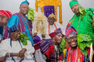Bolaji Gbengbeleku Congratulates Ekarun Balogun of Ibadanland, Chief (Sen.) Sharafadeen Alli