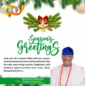 2025 Will Be a Year of Hope, Fulfilled Promises — Omo BAO Assures Ibadan North Constituents, Nigerians