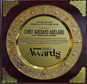 Minister of Power, Adelabu Wins ‘Energy Times’ Personality of the Year Award