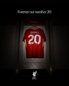 Liverpool FC Retires Jersey Number 20 In Honor of Diogo Jota