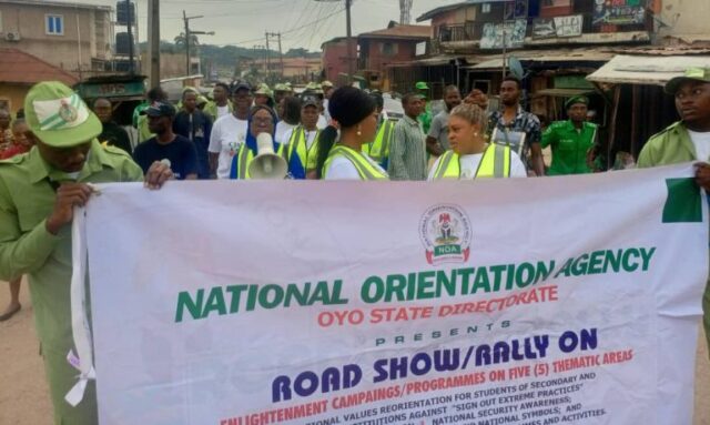 OYO: NOA Takes Sensitization, Awareness of FG Policies, Flood Control to Ibadan Streets, Markets