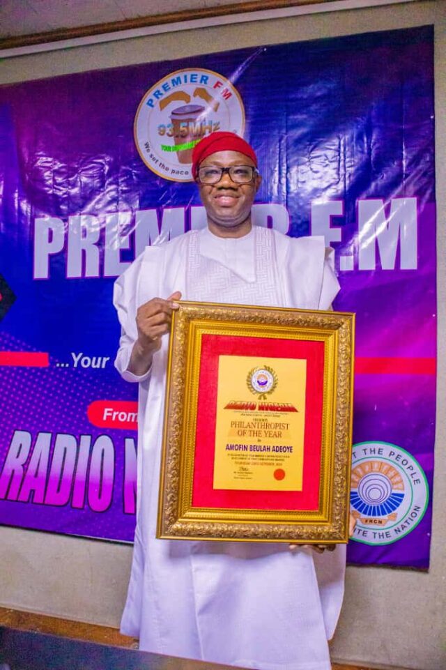 IBADAN: Premier FM Honours Beulah Adeoye With 'Philanthropist of the Year' Award