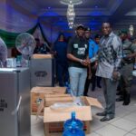 Fridges, generators, water dispensers, HP LaserJet Printers, Bundles of A4 Papers and writing pads