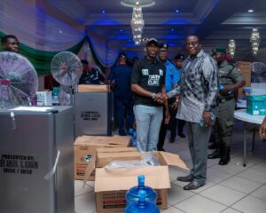 Fridges, generators, water dispensers, HP LaserJet Printers, Bundles of A4 Papers and writing pads