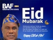 Eid-el-Fitr: Oyo APC Guber Aspirant, Sen. Buhari Felicitates Muslims, Urges Sustenance of Ramadan Values
