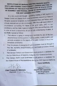 IBARAPA: APC Stakeholders Rally Behind Grassroots Zoning to Strengthen 2027 Election Chances