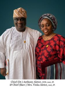 Chief Anthony Aletor, CON, mni, JP — Ehinoman of Igueben and Chief Olayinka Aletor, mni, JP-Efua of Igueben