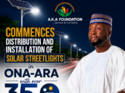 Akinola Commences Distribution, Installation of 350 Solar Streetlights In Ona-Ara Communities Today