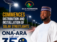 Akinola Commences Distribution, Installation of 350 Solar Streetlights In Ona-Ara Communities Today