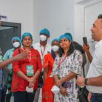 From right: Technical Partner, NASENI-Troment Biotechnologies, Dr. Engin Narinc, answering questions from members of Science of Defeating Malaria leadership development course and initiative during their visit to the factory in Abuja on Sunday, June 7, 2026.