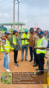 AKA Foundation's Volunteers Inspects Solar-Powered Streetlights Installation in Olode Adetoun Village