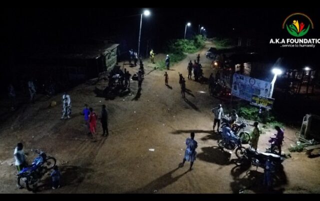 AKA Foundation Completes 95% of Ona-Ara Solar Streetlights Project, Egbeda Next