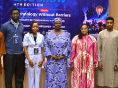 Young Innovators Shine at NCC Hackathon, Showcase Accessible Technology Solutions L-R: Victor Akpan, Chief Executive Officer, Ikor; Abdurrahman Gambo, Chief Executive Officer, Gyronics; Stephanie Nwangwu, Chief Executive Officer, Clearssignal; Barr. Rimini Makama, Executive Commissioner, Stakeholder Management, Nigerian Communications Commission (NCC); Ms. Helen Obi, Director, Digital Economy, NCC; Sani Mahmud Madobi, Chief Executive Officer, Meertech Ltd.; and Abdulhaqq Somoye, Chief Executive Officer, Sora, at the NCC 4th Edition Hackathon Live Show, on the 26 to 27th August 2026, at NCC Annex Office Mbora Abuja